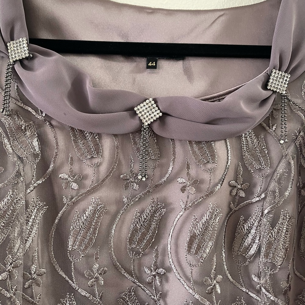 Maria&Fashion MIDI Lace Special Ocasion Mom of the Bride Dress Size Eur 44/US10 - Picture 4 of 9